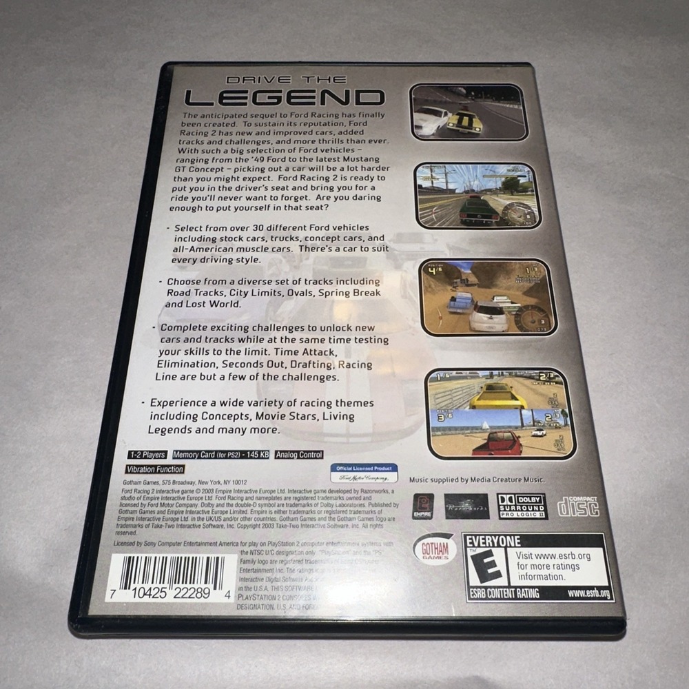 Ford Racing 2 (Sony PlayStation 2, 2003) PS2 Complete W/ Manual + Registration - Picture 2 of 5